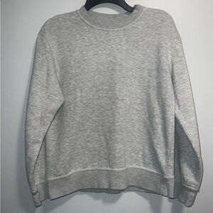 Zara Light Gray Fleece-Lined Sweatshirt